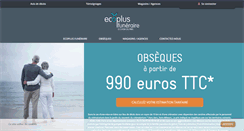 Desktop Screenshot of ecoplusfuneraire.com